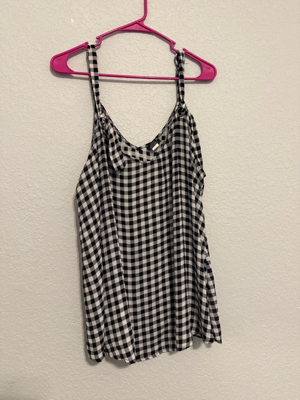 torrid Black and White Gingham Spaghetti Strap Camisole